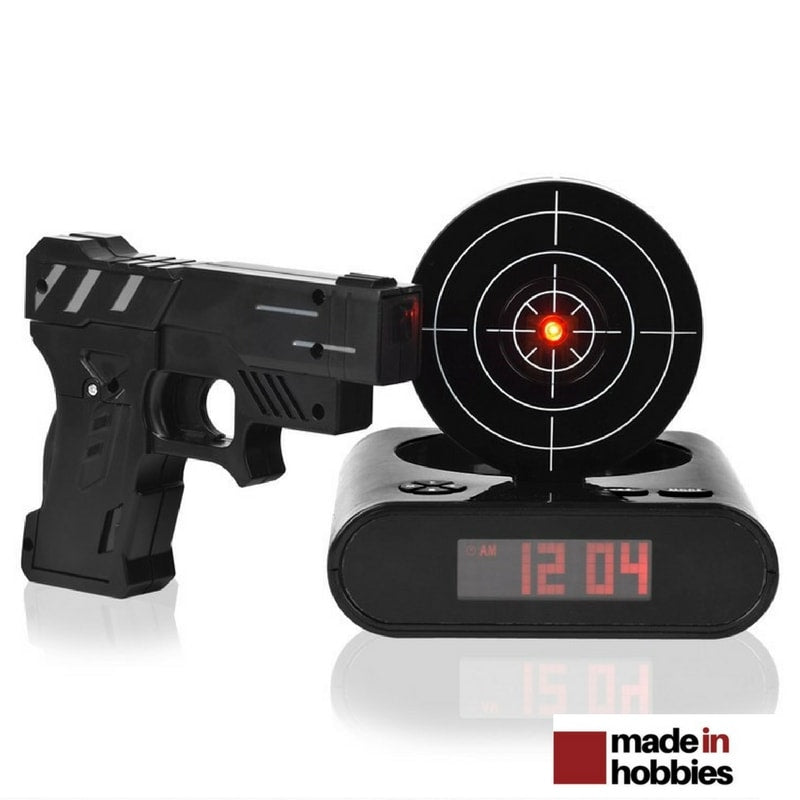 Réveil Matin cible avec Pistolet - Shotgun Alarm - Pas cher