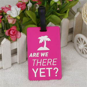 étiquette valise rose are we there yet