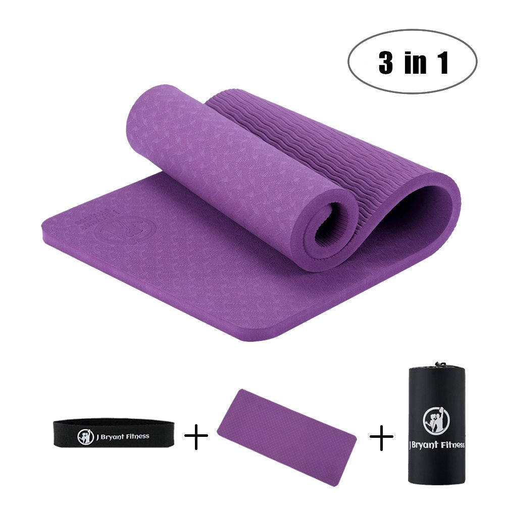 Bangcool 1 paire de genouillères de yoga antidérapantes épaissies coussin  de coude de yoga tapis de genou d'exercice 