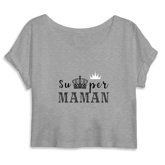 t-shirt crop top super maman