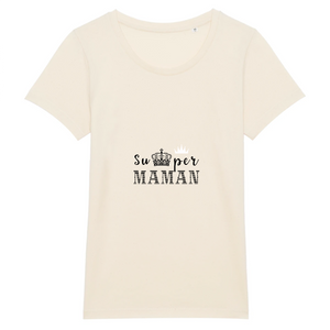 T-shirt super maman - Couleur coton Naturel