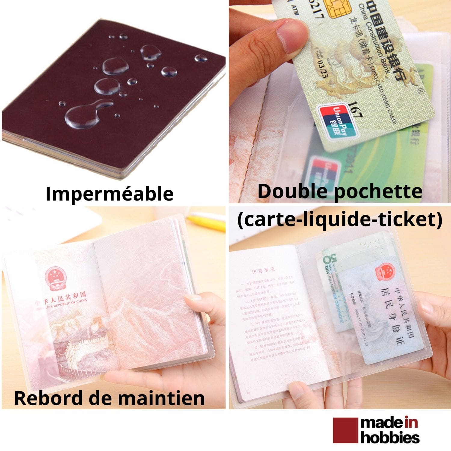 Porte passeport Clearbox - étanche - cordon inclus (lot de 10) - Sogedex