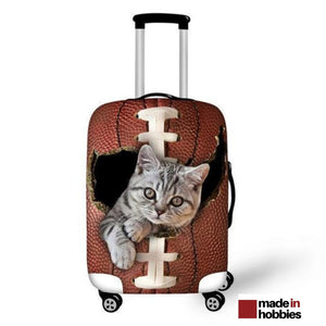 housse valise chat gris