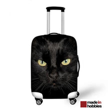 housse de valise chat noir