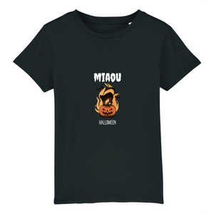 T-shirt Halloween Enfant - Miaou Halloween en coton 100% bio  26.99