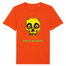 T-shirt Halloween Unisexe - Tête de mort sortie de son cercueil en coton 100% bio