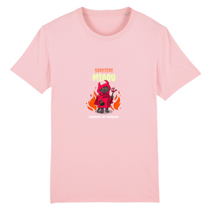 tee-shirt-femme-halloween-sorciere-miaou-rose