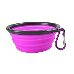 gamelle d'eau de voyage pour chien violet