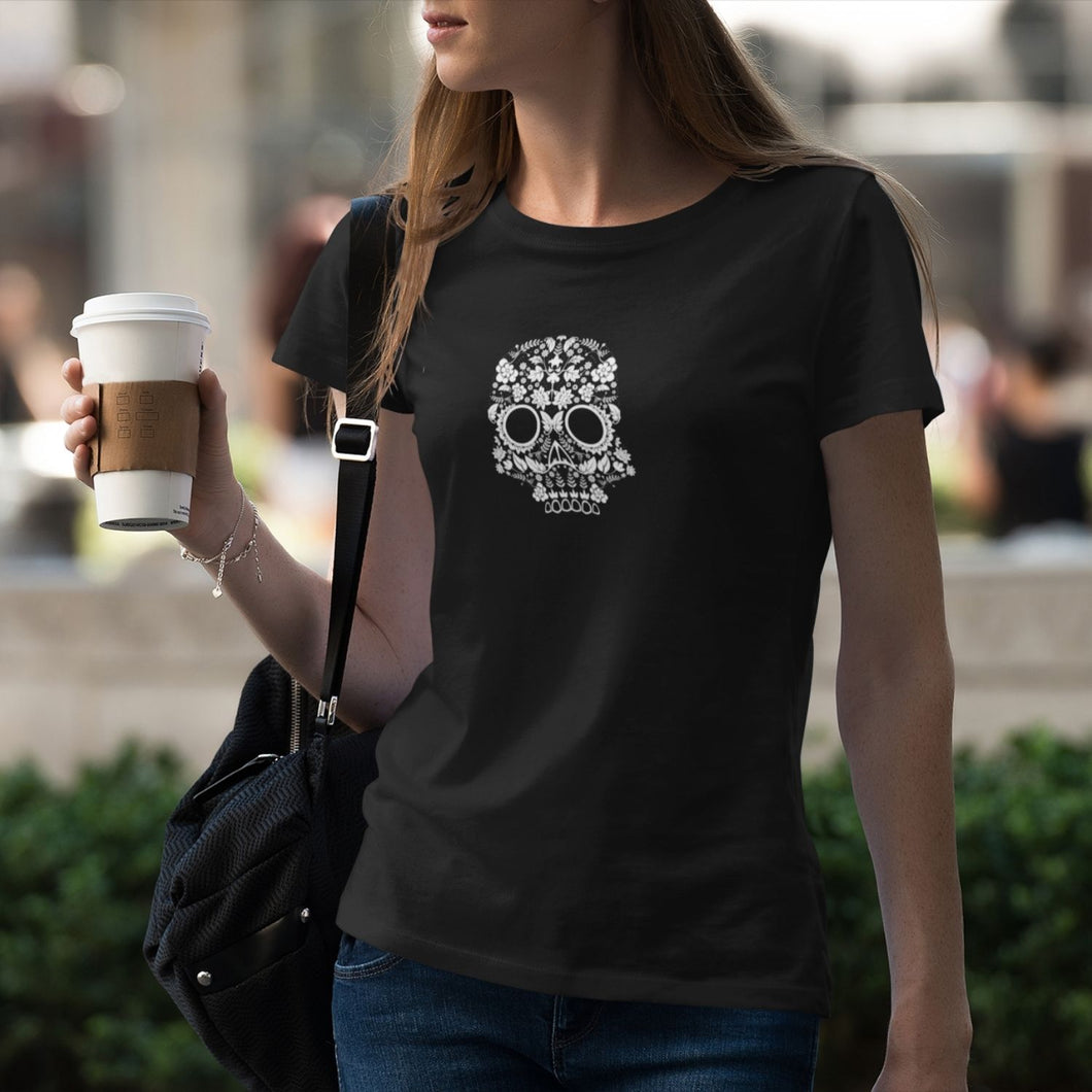 t-shirt-femme-coton-bio-calaveras-noir
